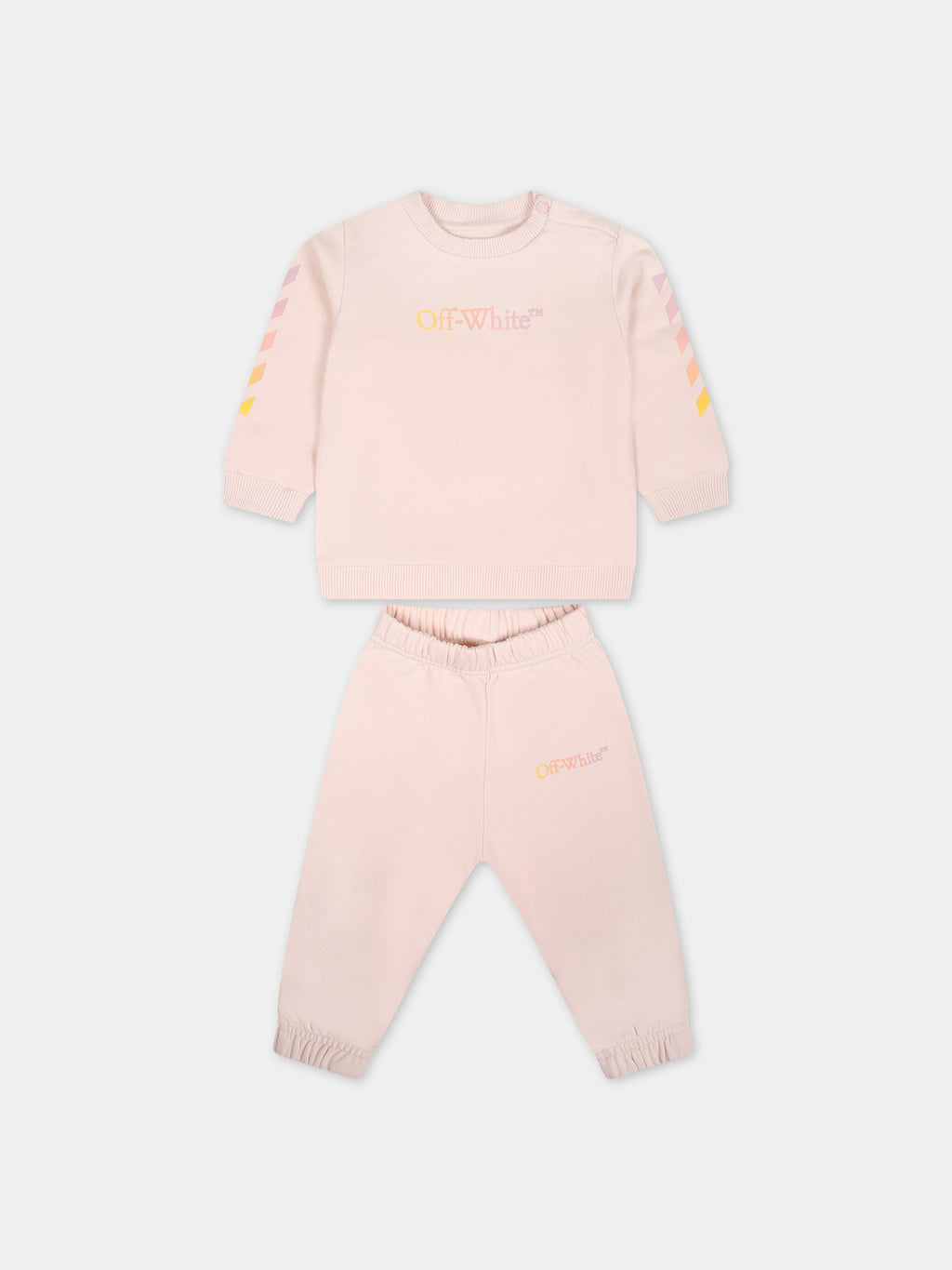 Completo rosa per neonata con logo